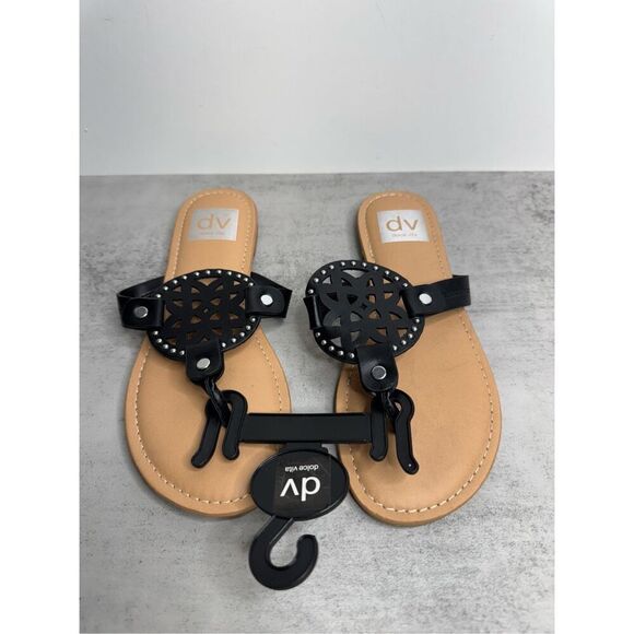DV‎ by Dolce Vita Sandals Size 5 Medallion Black Summer Shoes NEW - Picture 2 of 9
